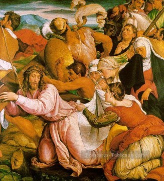 Le chemin du Calvaire Jacopo Bassano Peinture à l'huile